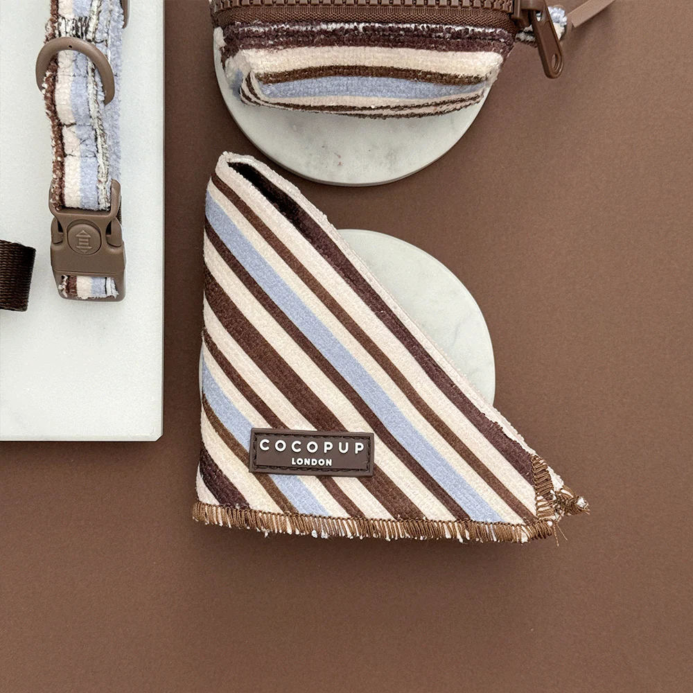 Brown & Blue Stripes Bandana - Image 2