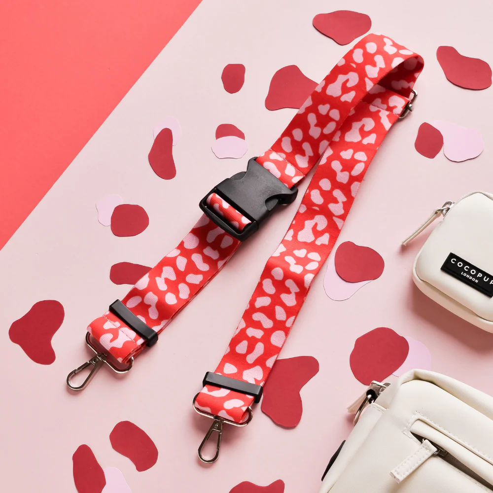Fanny Pack Strap - Pink & Red Leopard