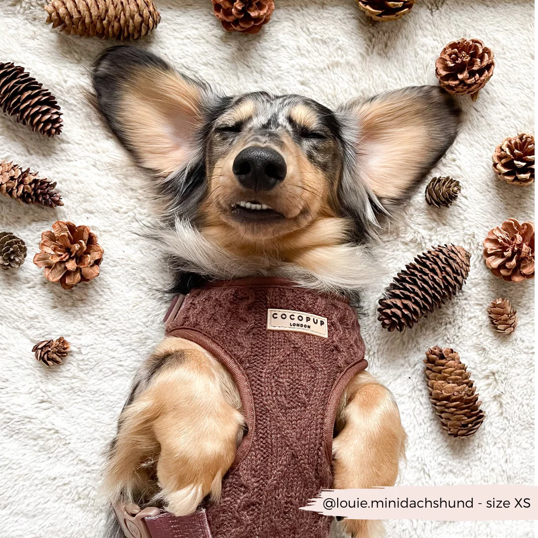 Cable Knit Adjustable Neck HARNESS - Hot Coco - Image 11