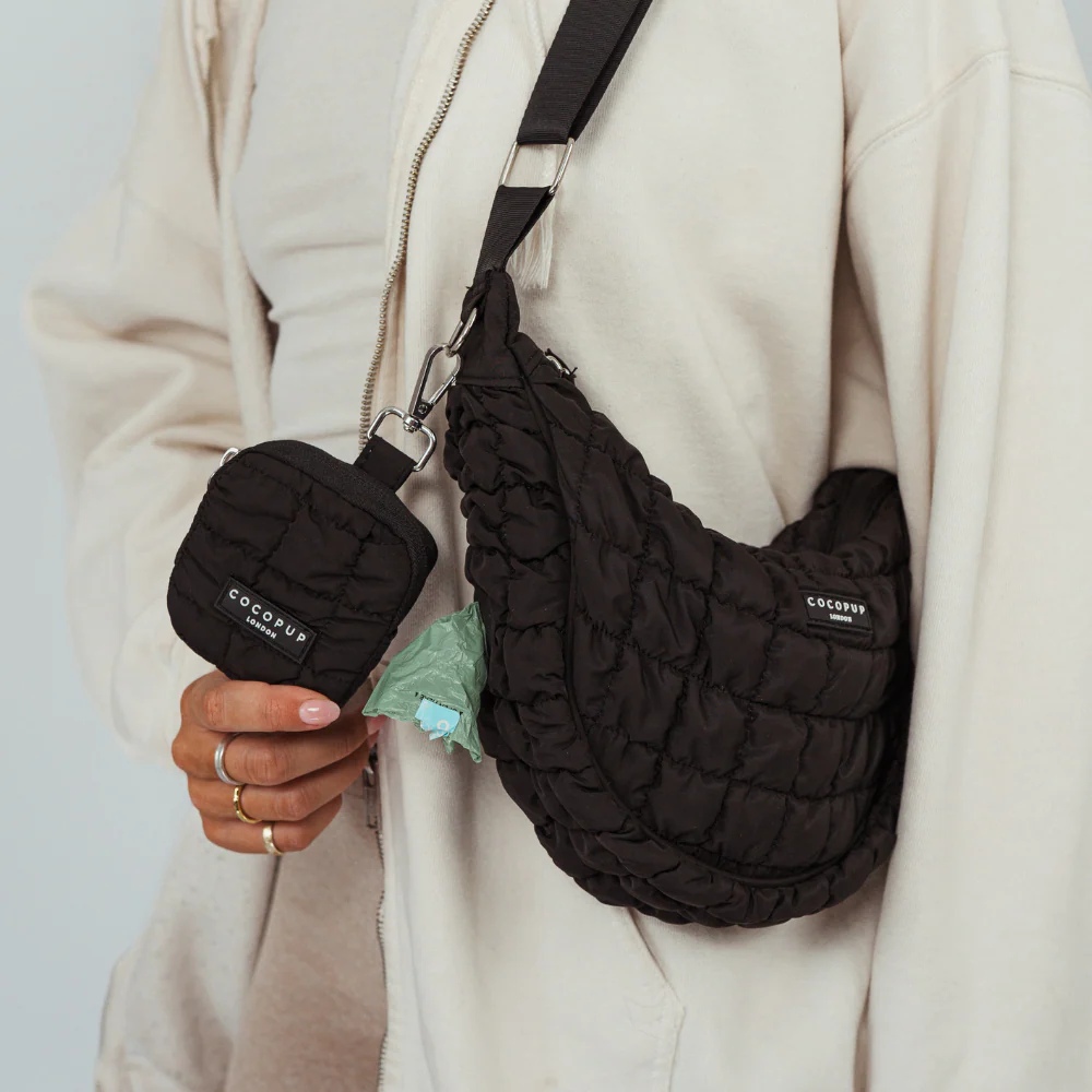 Crossbody Crescent Dog Walking Bag Bundle - Onyx - Image 6