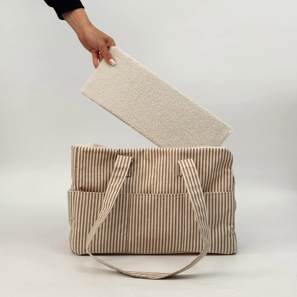 Dog Carrier - London Linen Stripes - Image 11