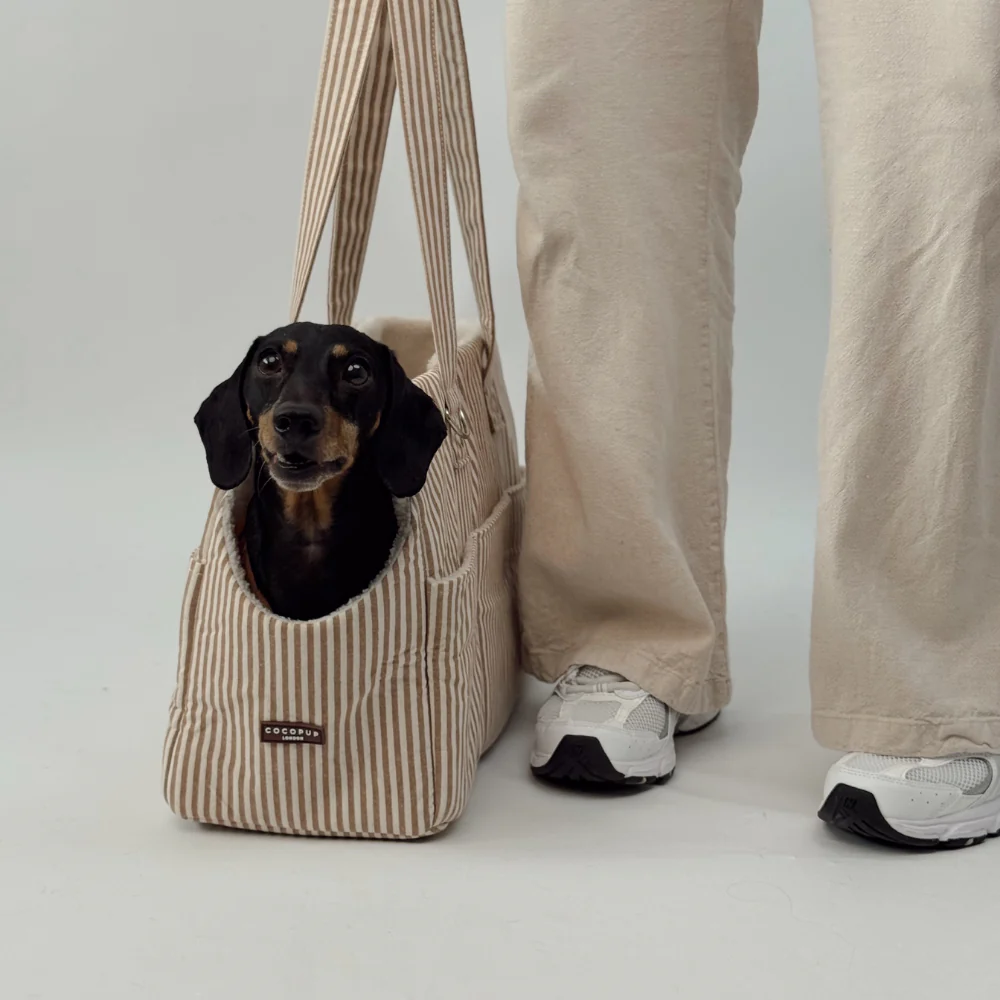 Dog Carrier - London Linen Stripes - Image 16