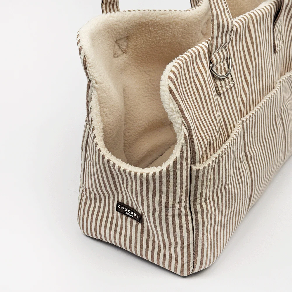 Dog Carrier - London Linen Stripes - Image 8