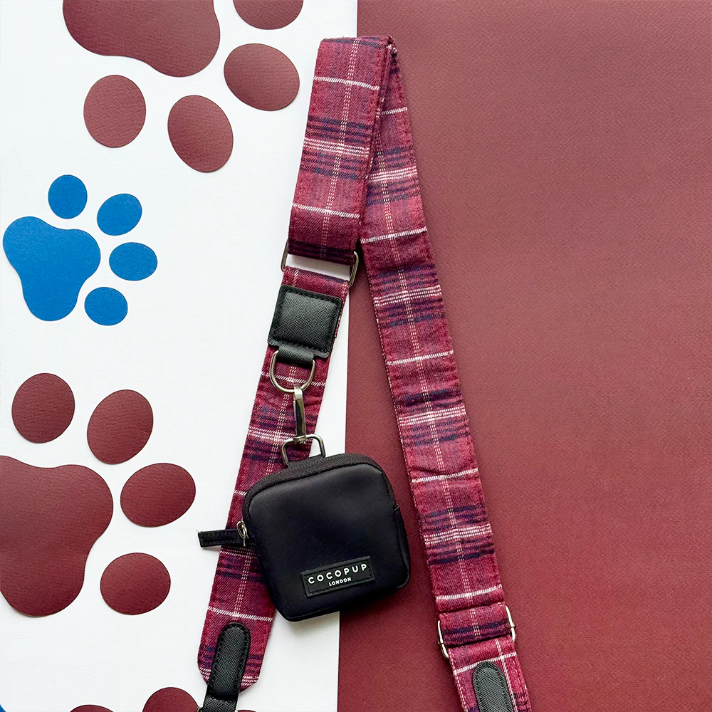 Dog Walking Bag Bundle - Mulberry Plaid - Image 2
