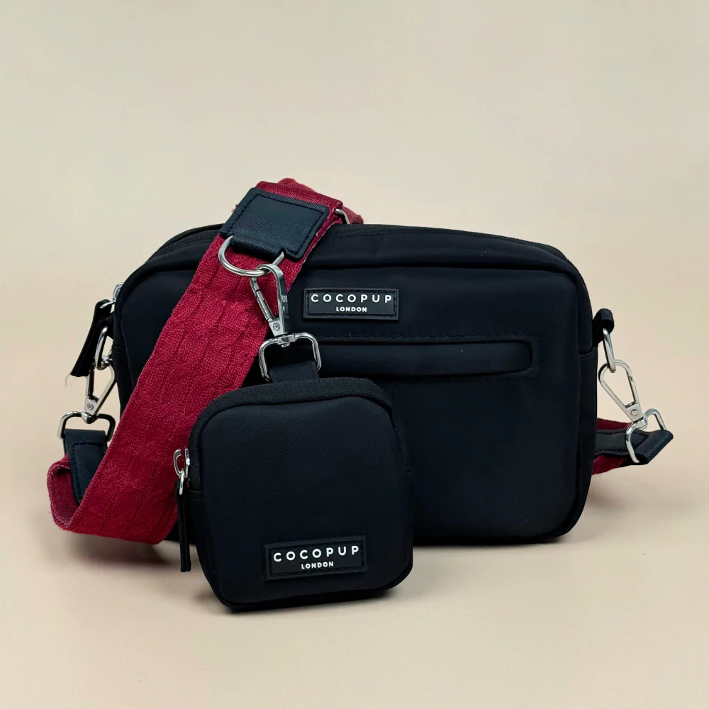 Dog Walking Bag Bundle - Mulled Wine Cable Knit