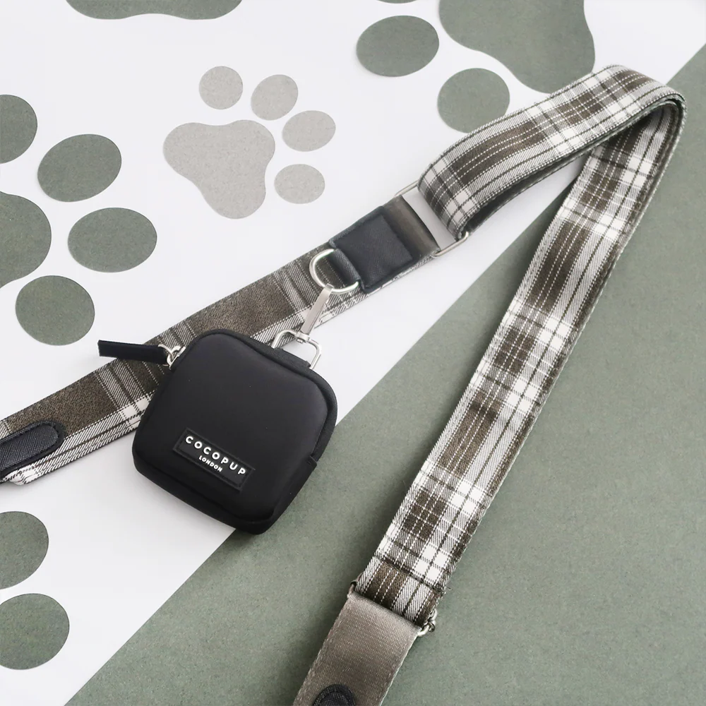 Dog Walking Bag Bundle - Olive Check - Image 3