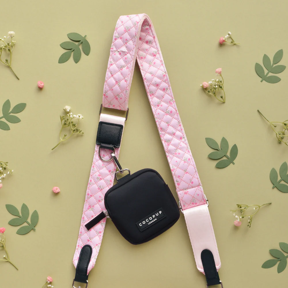 Dog Walking Bag Bundle - Quilted Ditsy Floral Pink - Image 3