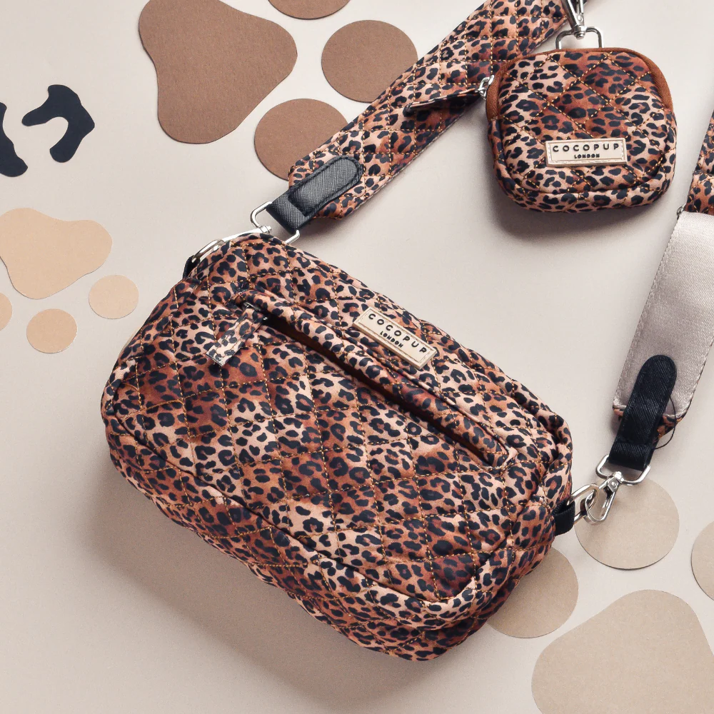 Dog Walking Bag - Quilted Leopard Pup - Image 3