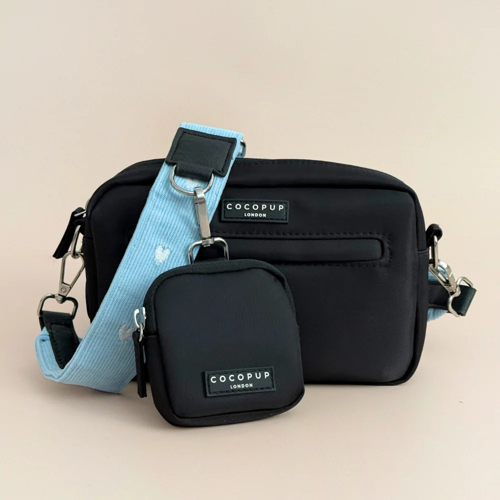 Dog Walking Bag Bundle - Blue Heartstrings Cord