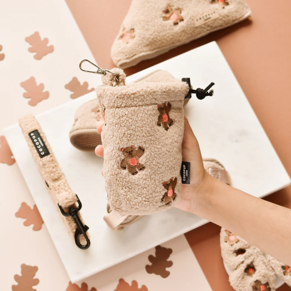 Drawstring Treat Pouch - Theo Embroidered Teddy - Image 2