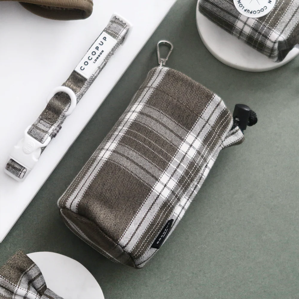 Drawstring Treat Pouch - Olive Check