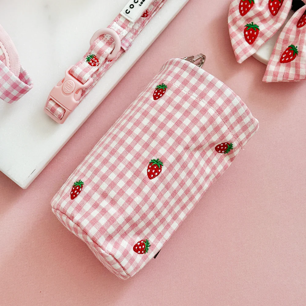 Drawstring Treat Pouch - Strawberry Picnic Pup - Image 2