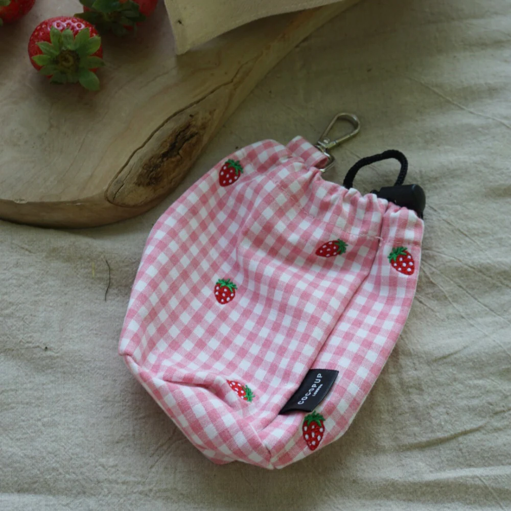 Drawstring Treat Pouch - Strawberry Picnic Pup - Image 3