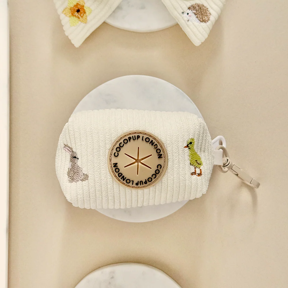Embroidered Woodland Walkies Poop Bag Holder - Image 3