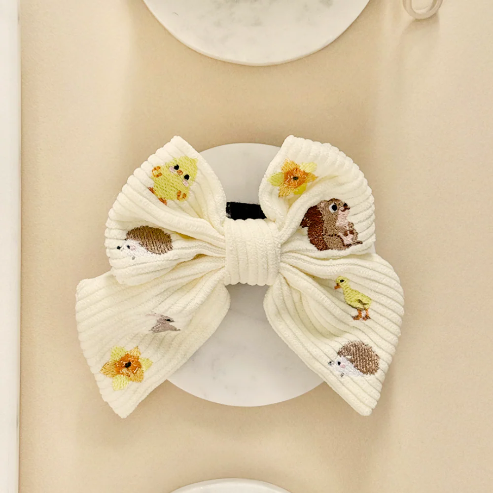 Embroidered Woodland Walkies Sailor Bow Tie - Image 2