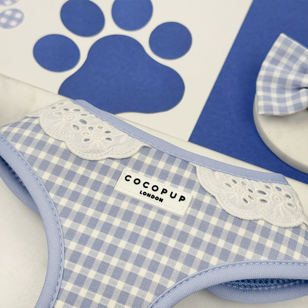 English Blue Adjustable Neck HARNESS - Image 2