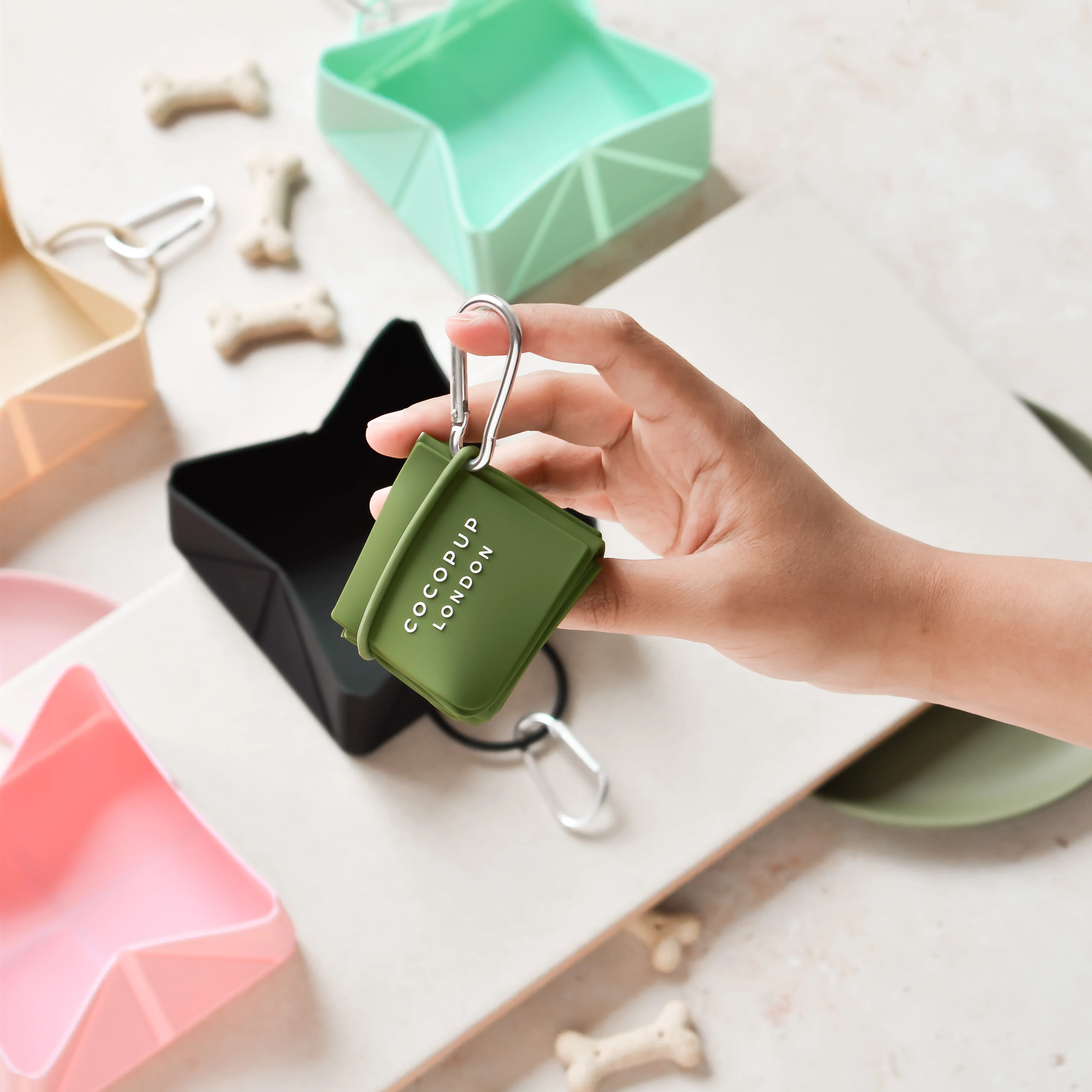 Foldable Travel Bowl - Khaki - Image 2