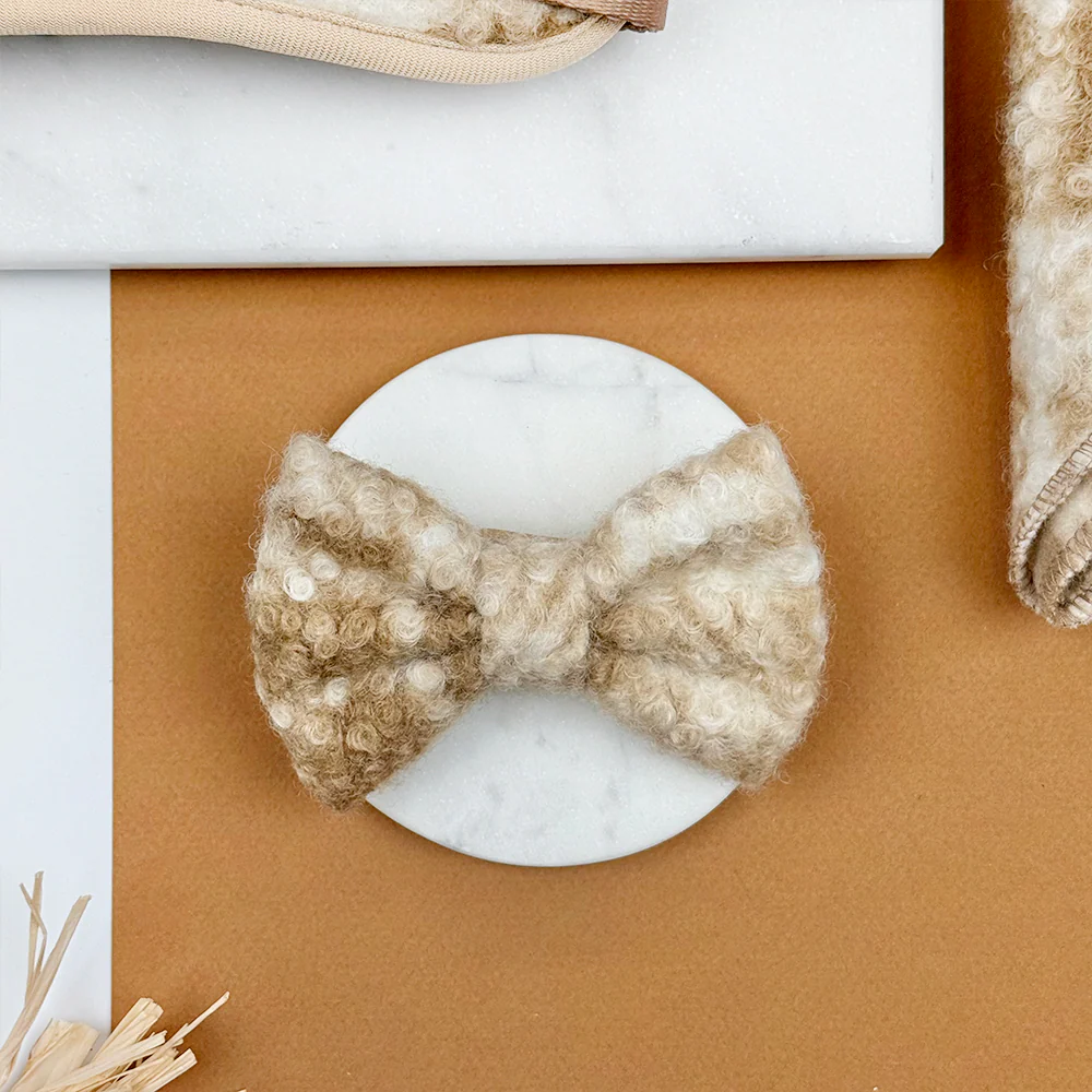 Highland Fleece Bow Tie - Oatmeal - Image 2