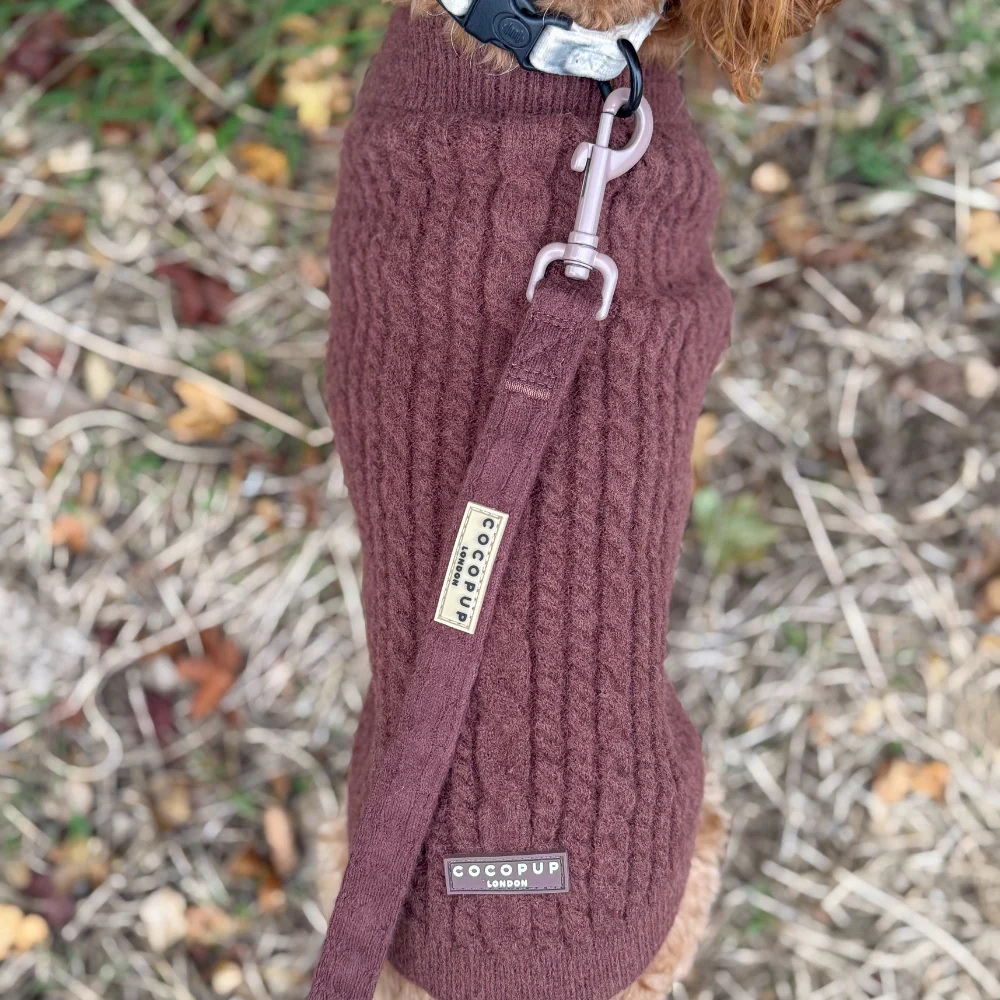 Cable Knit Lead - Hot Coco - Image 3