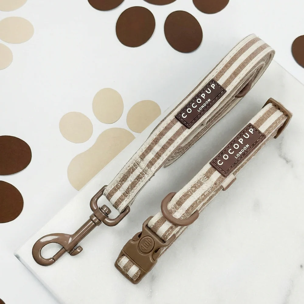 London Linen Stripes Collar & Lead Bundle