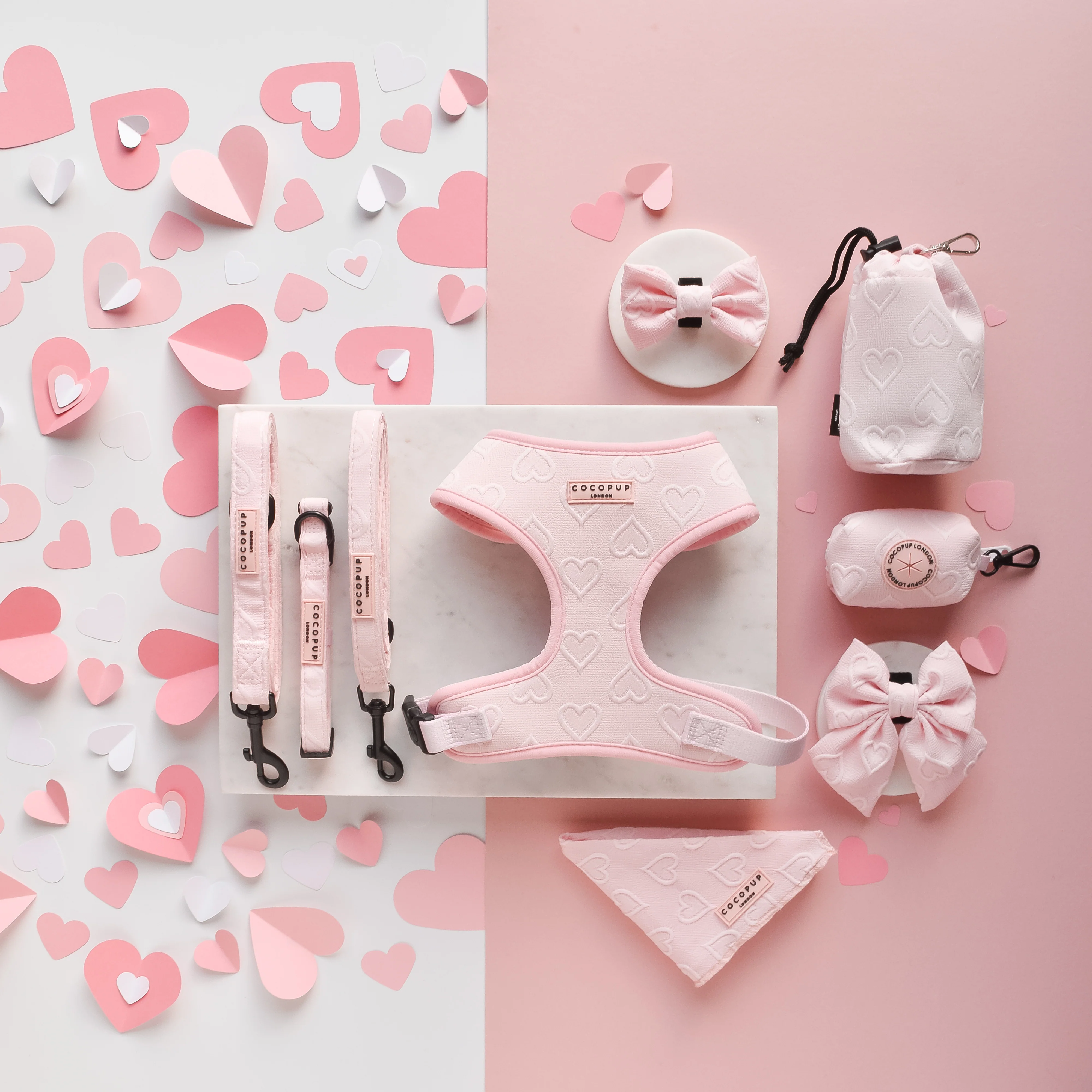 Baby Pink Heart Bandana - Image 3