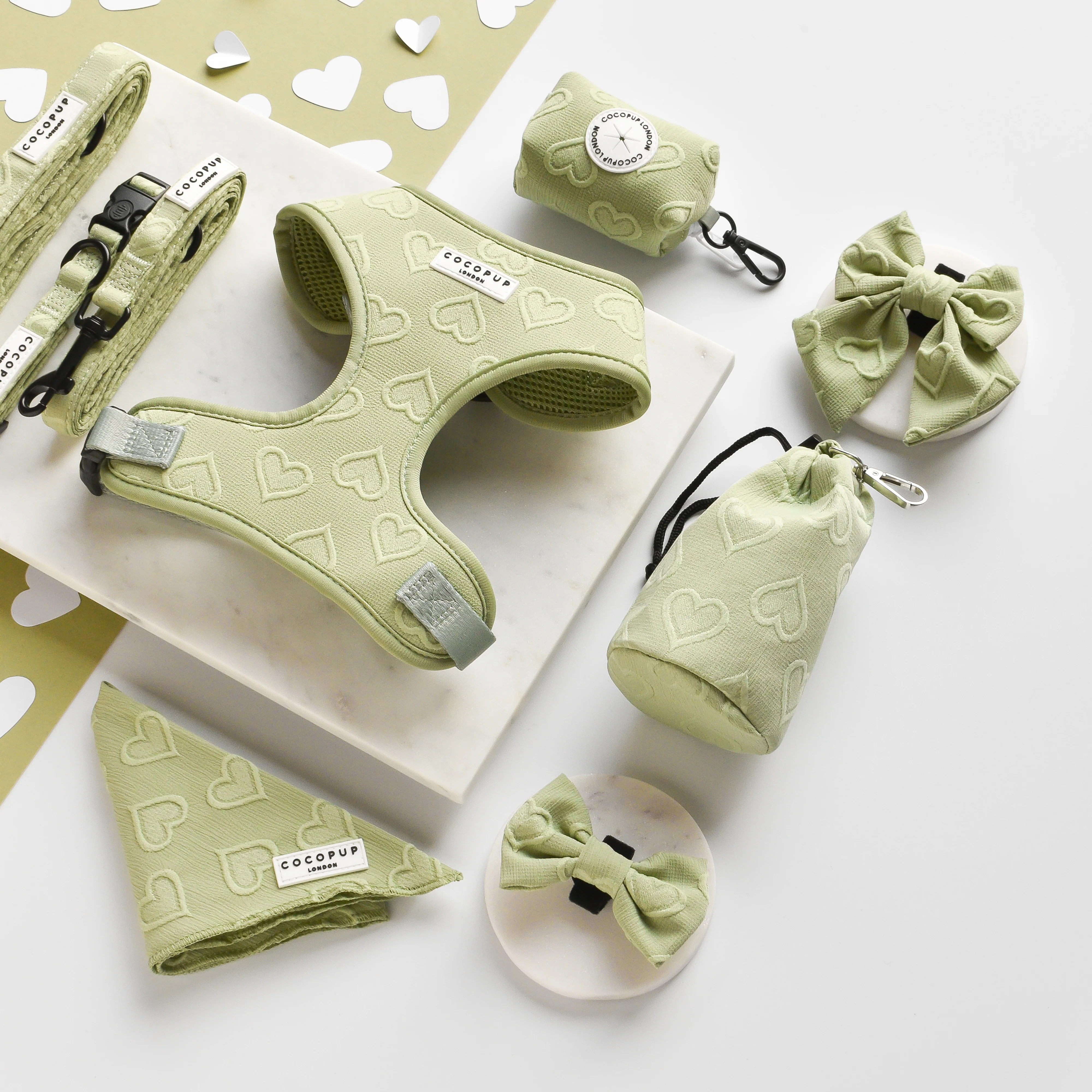 Luxe Poop Bag Holder - Sage Heart - Image 3