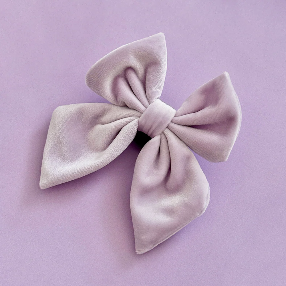 Velvet Sailor Bow Tie - Lilac