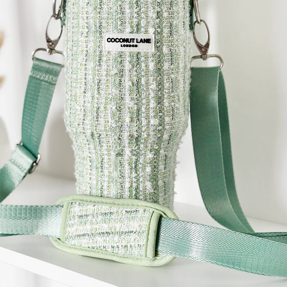 Matcha Textured Tweed Tumbler Carry Case by Coconut Lane - Image 2
