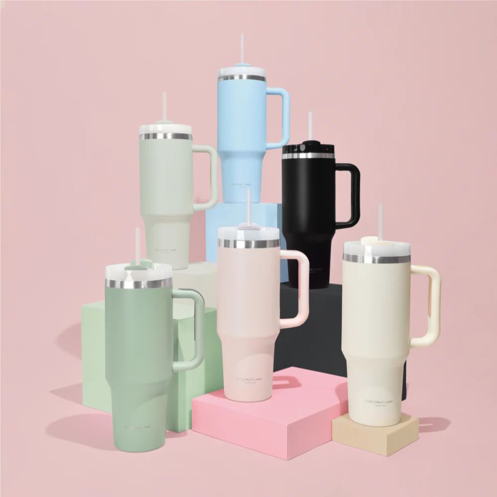 Marshmallow Pink Stainless Steel Tumbler - By Coconut Lane - Image 5