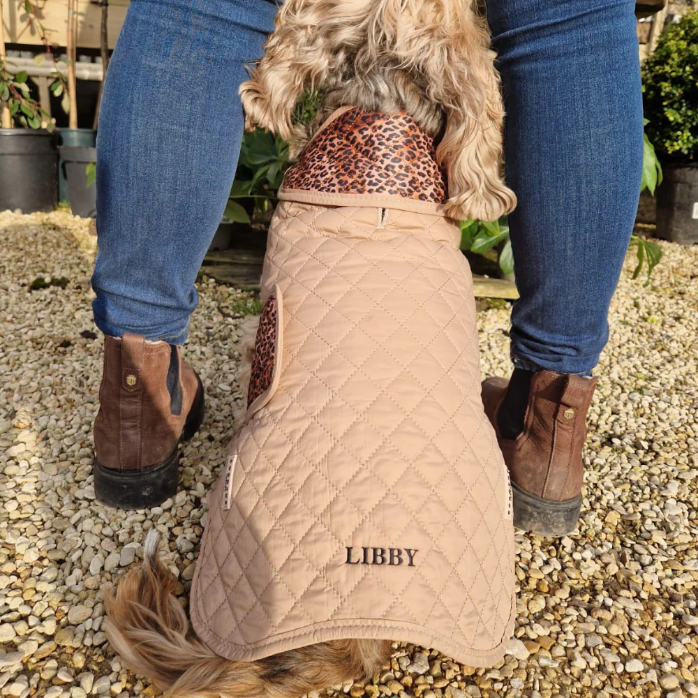 Quilted Dog Coat - Leopard Pup - Image 5