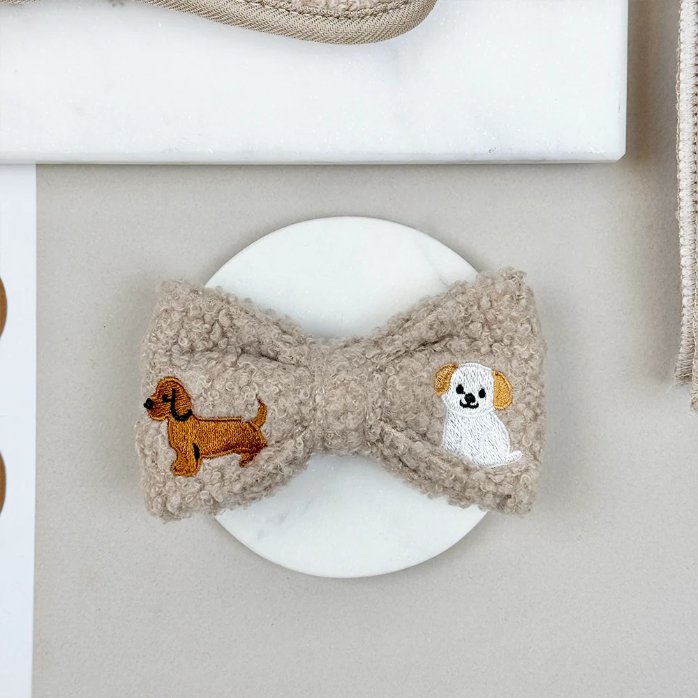 Ralph & Friends Mocha Teddy Bow Tie - Image 2