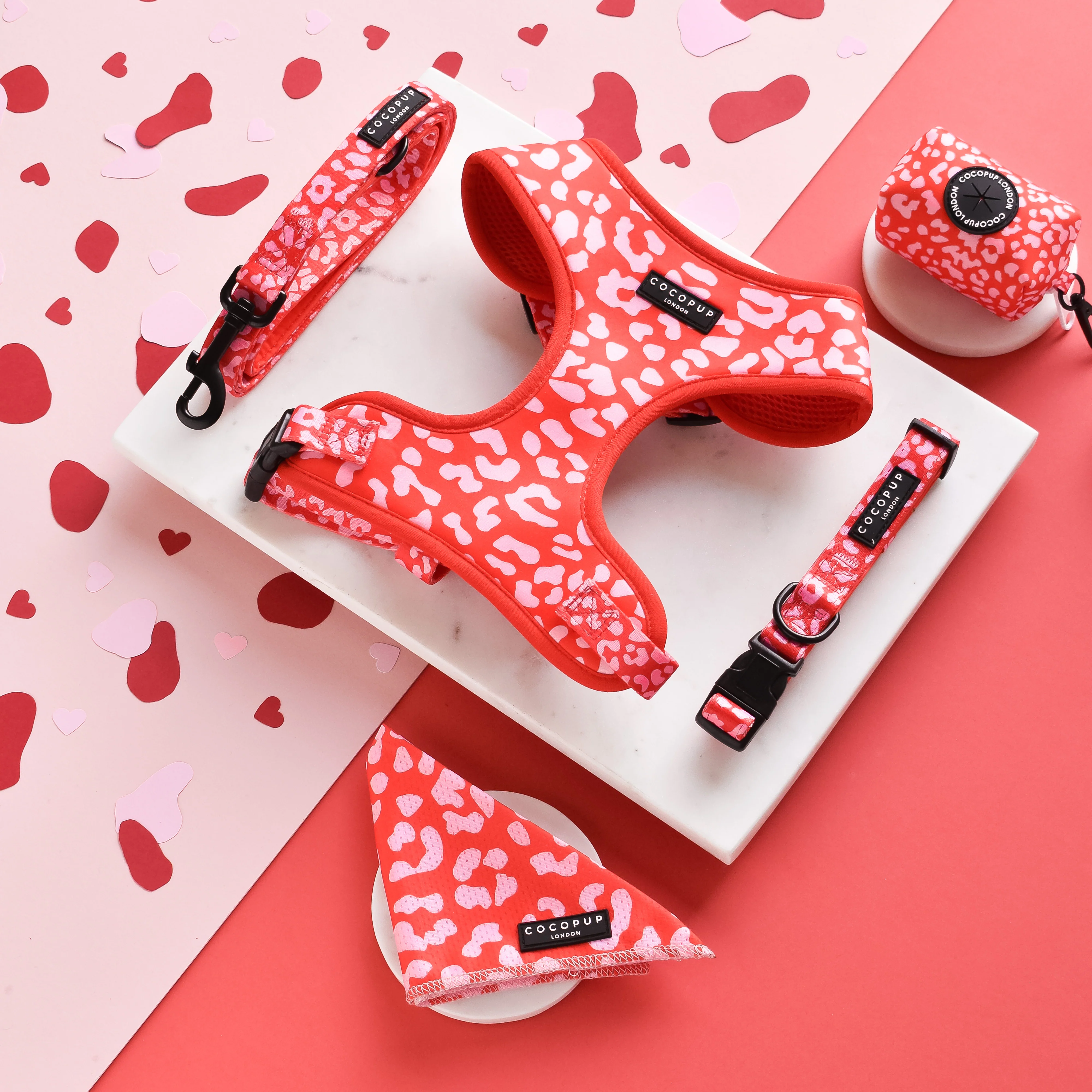 Red & Pink Leopard Adjustable Neck HARNESS - Image 4