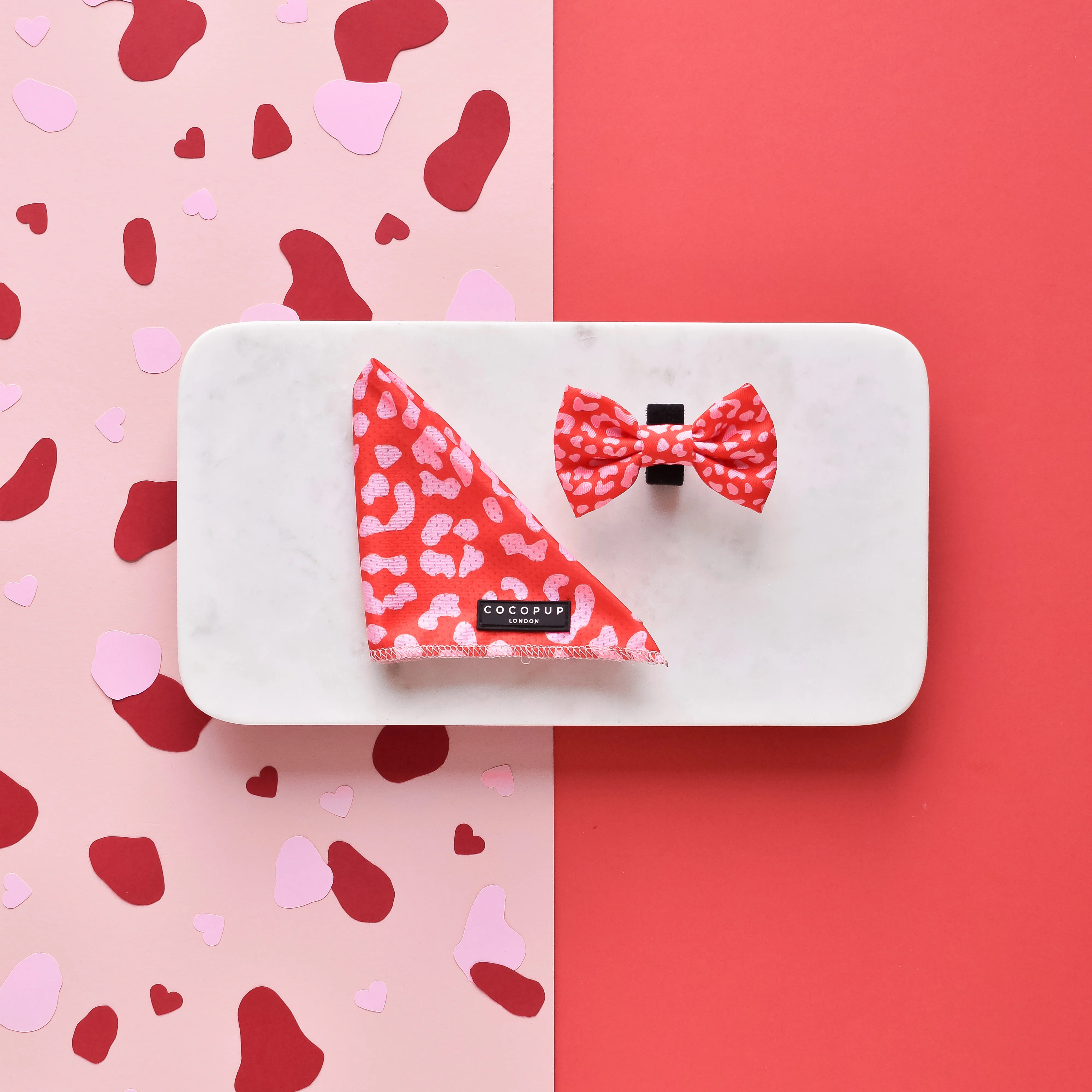 Red & Pink Leopard Bandana - Image 2