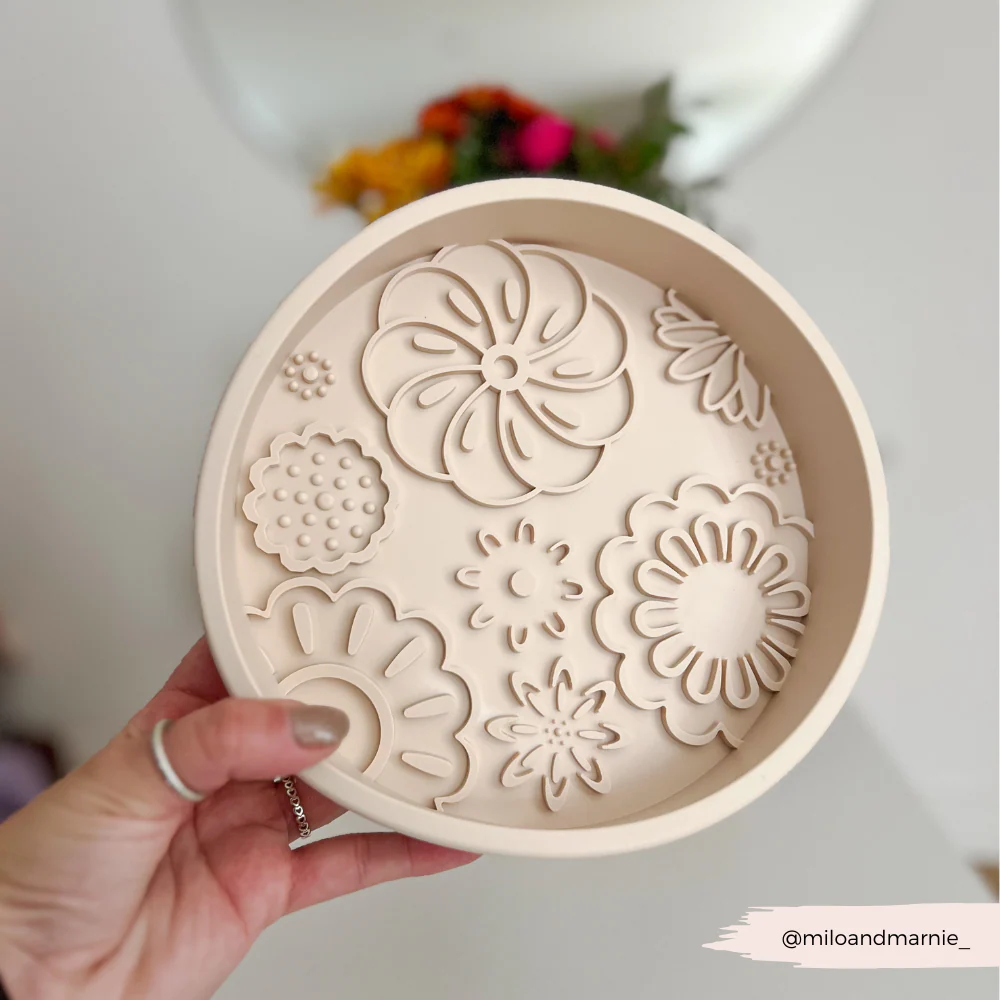 Slow Feeder Lick Dog Bowl - Baby Pink Flowers - Image 5