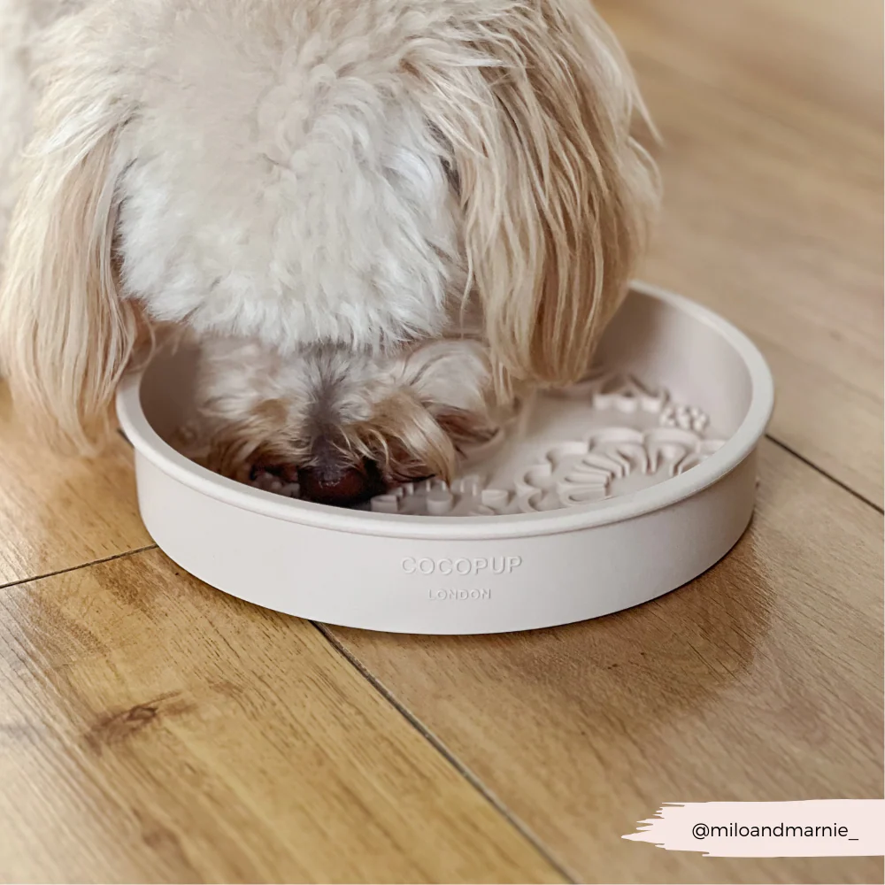 Slow Feeder Lick Dog Bowl - Baby Pink Flowers - Image 8