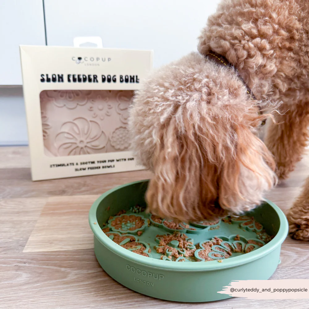 Slow Feeder Lick Dog Bowl - Baby Pink Flowers - Image 7
