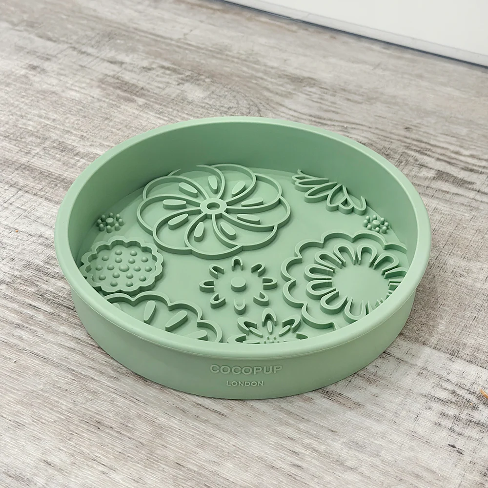 Slow Feeder Lick Dog Bowl - Sage Flowers - Image 6