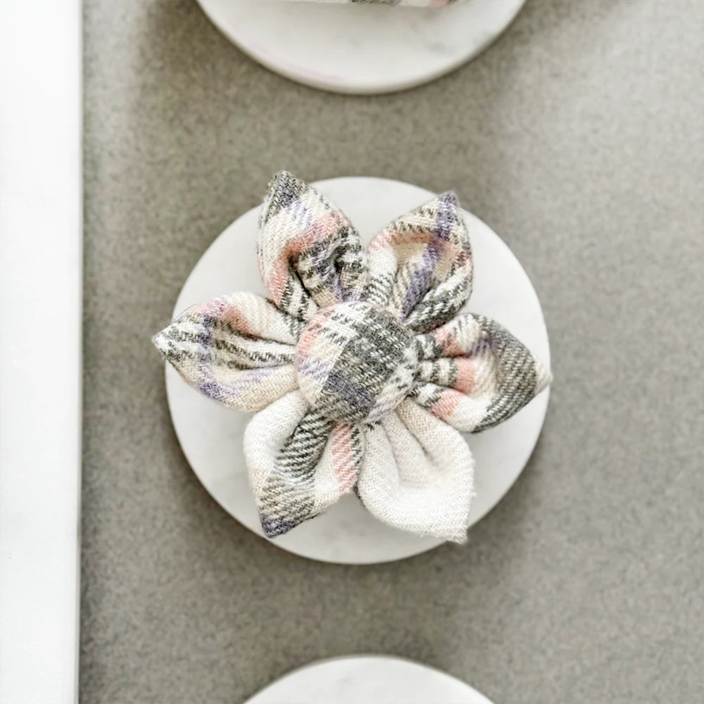 Oxford Plaid Collar Flower - Image 2