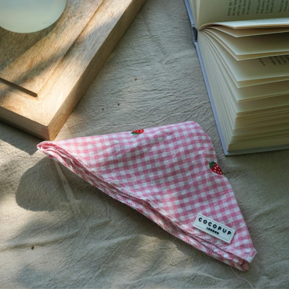 Strawberry Picnic Pup Bandana - Image 3