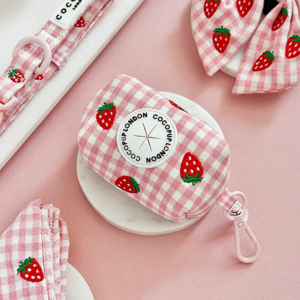 Strawberry Picnic Pup Poop Bag Holder - Image 2