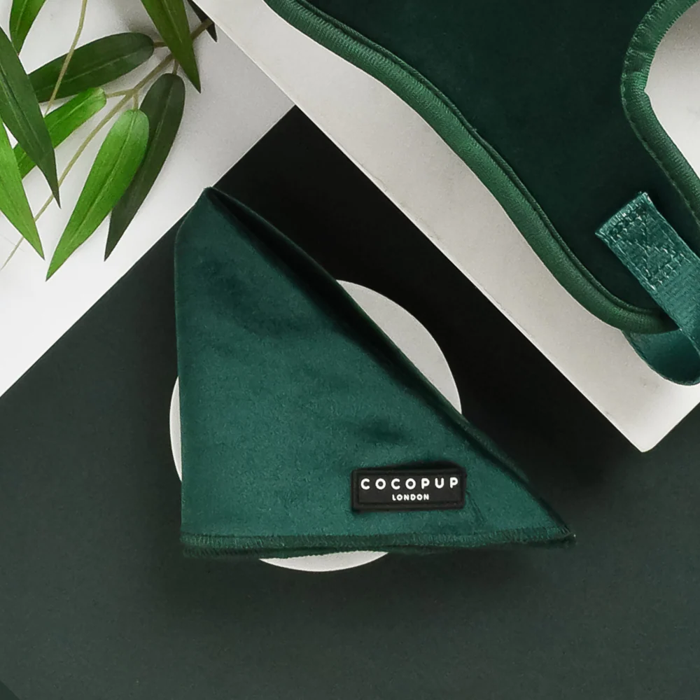 LUXE Velvet Bandana - Forest Green
